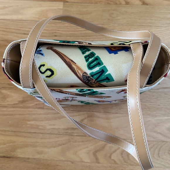 Baseball Theme Handbag Purse Grand Slam Go Team Slugger Rhinestones Bucket Bag - Picture 11 of 15